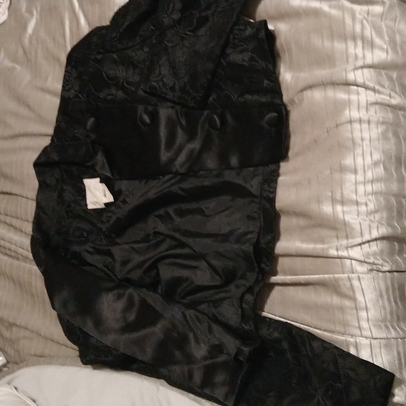 Vintage Antony Moorcroft Tuxedo Lace Satin Formal Jacket - Picture 5 of 7